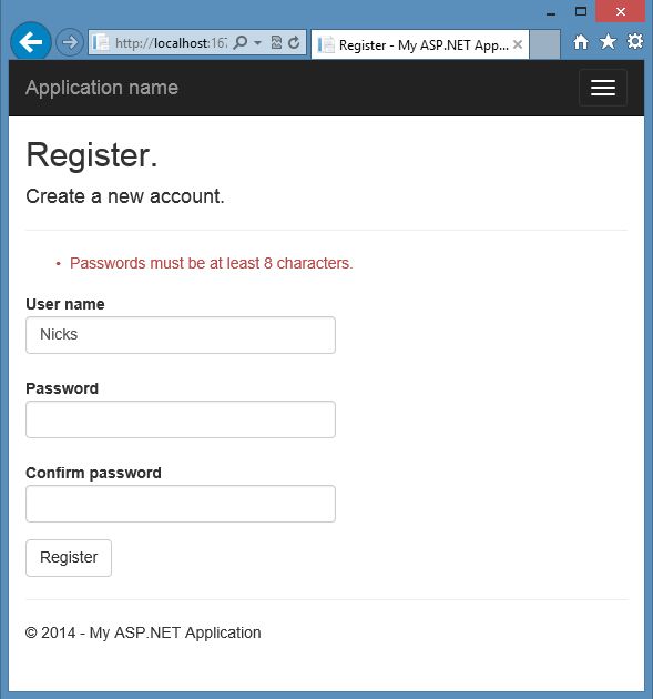 Password Validation in MvcApp Registeration